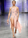 <p>Aboah closed the show and freed the nipple at Topshop Unique. </p>