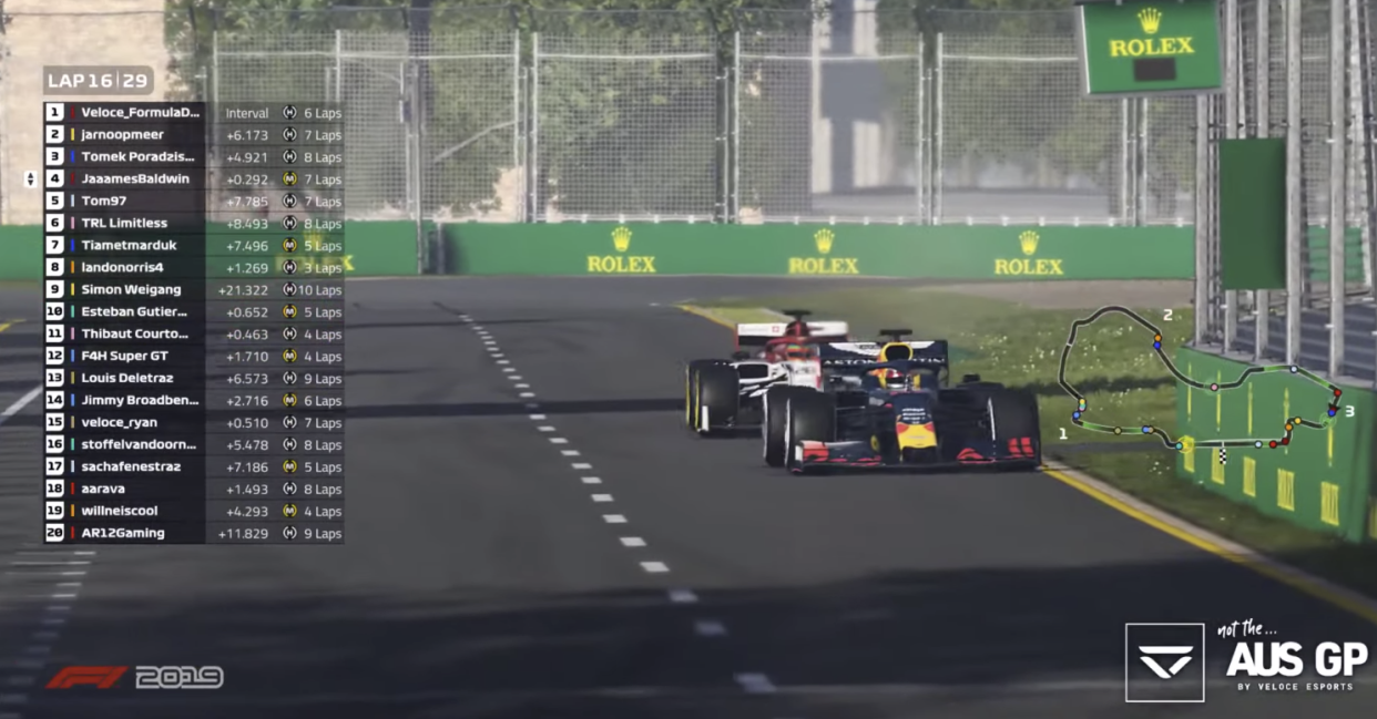 Veloce Esports race in F1 2019