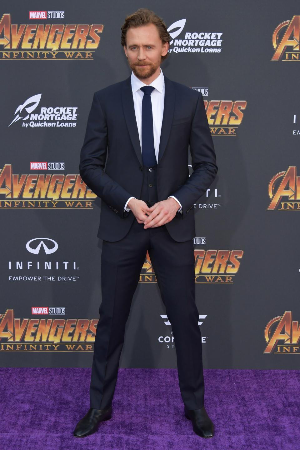 Tom Hiddleston 
 in Corneliani and Christian Louboutin shoes