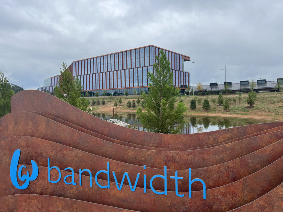 Bandwidth’s sprawling new 533,000-square-foot campus off Edward Mills Road in west Raleigh. Chantal Allam