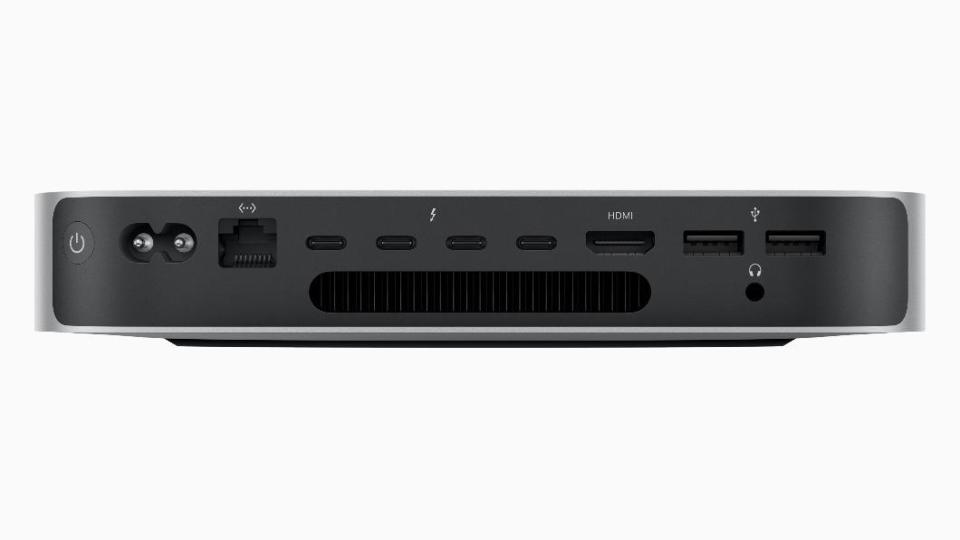 Mac mini M2 Pro機型可支援1台8K顯示器，此為Mac首例。（圖／翻攝自蘋果官網）