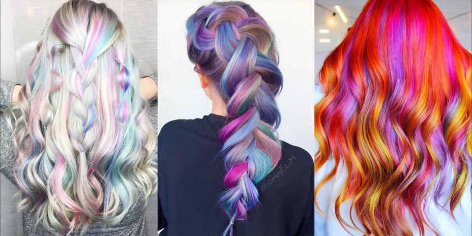 mermaid rainbow hair