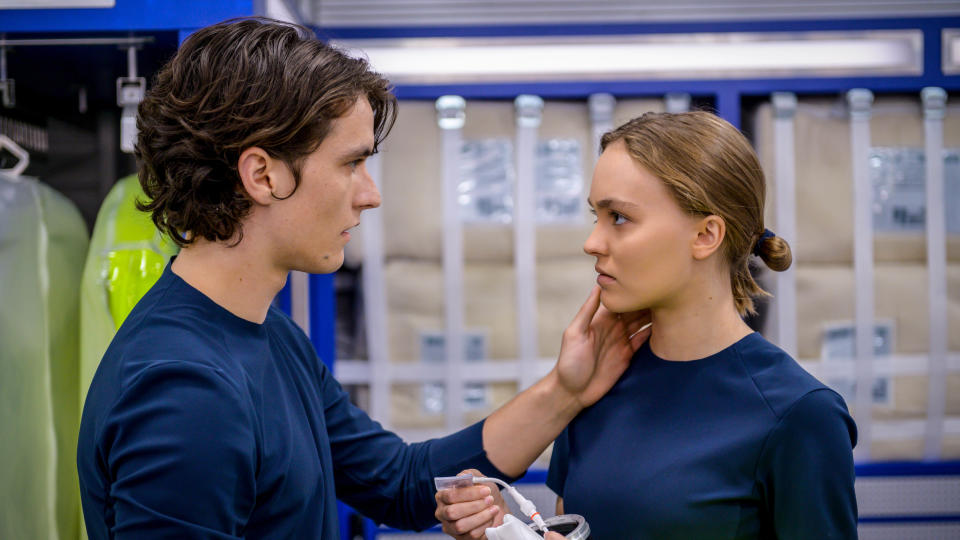 Fionn Whitehead and Lily-Rose Depp star in sci-fi adventure 'Voyagers'. (Lionsgate/Sky Cinema)