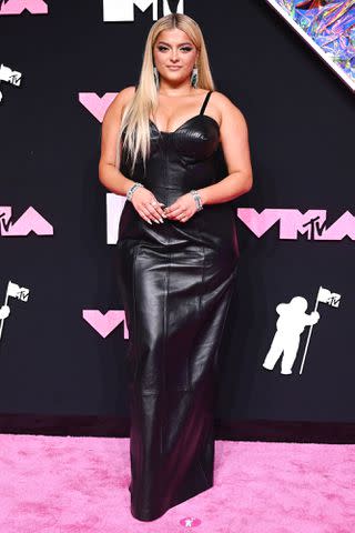 <p>Gilbert Flores/Variety via Getty</p> Bebe Rexha at the 2023 MTV VMAs