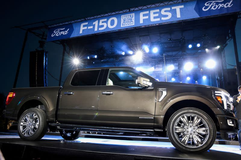 FILE PHOTO: Ford Motor Co. reveals the 2024 Ford F-150 pick-up truck