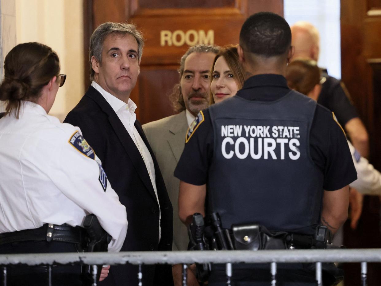 Michael Cohen at Donald Trump's civil-fraud trial in New York.