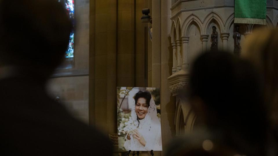 The service for Mrs Carr was held at St Mary's Cathedral. Picture: Flavio Brancaleone / The Sydney Morning Herald