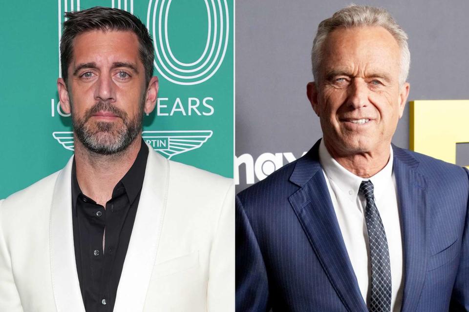 <p>Ilya S. Savenok/Getty Images for Aston Martin; Jeff Kravitz/FilmMagic for HBO</p> Aaron Rodgers; Robert F. Kennedy Jr.