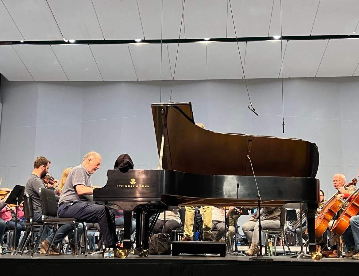 Renowned pianist Garrick Ohlsson performs recently with the Canton Symphony Orchestra in advance of a MasterWorks concert.