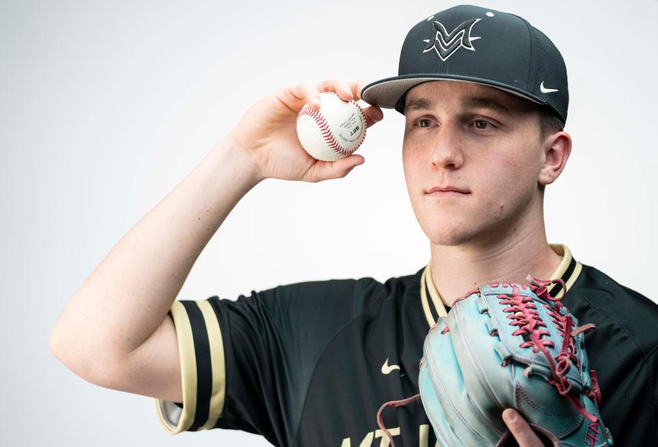 Mt. Vernon's Cam Sullivan poses for a photo Tuesday, March 19, 2024, at The Indianapolis Star.