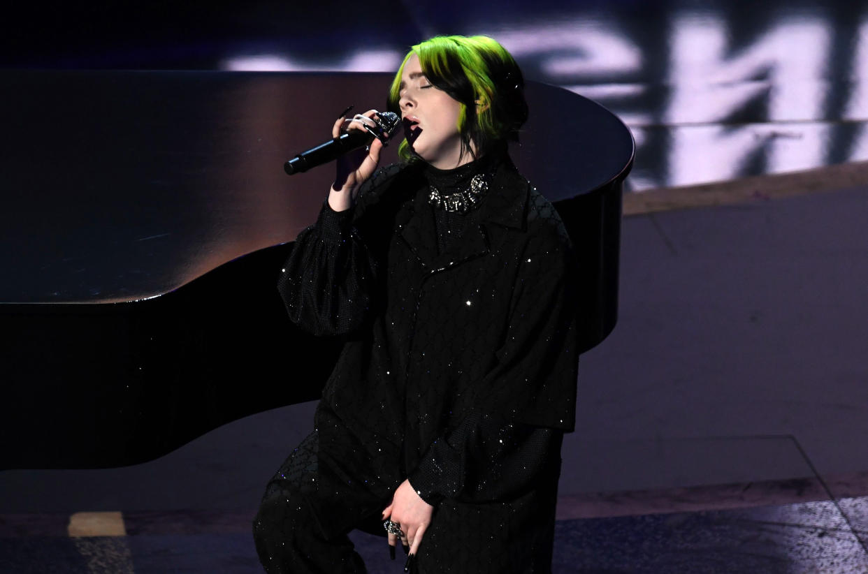 Billie Eilish performs at the 92nd Annual Academy Awards. (Photo: Kevin Winter/Getty Images)