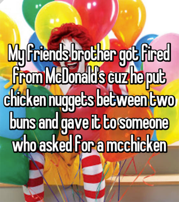 The hilarious reasons people got fired from McDonalds