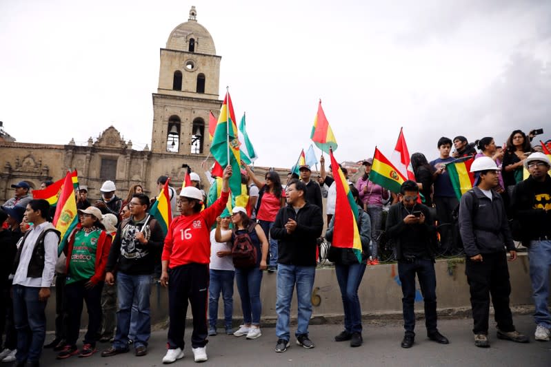 Protest against Bolivia's President Evo Morales in La Paz