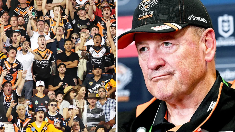 Wests Tigers fans, pictured here alongside Tim Sheens.