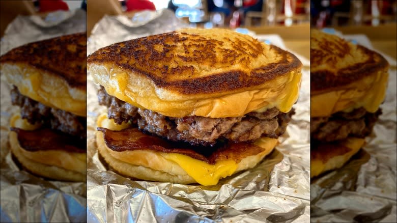 Cheeseburger grilled cheese Five Guys