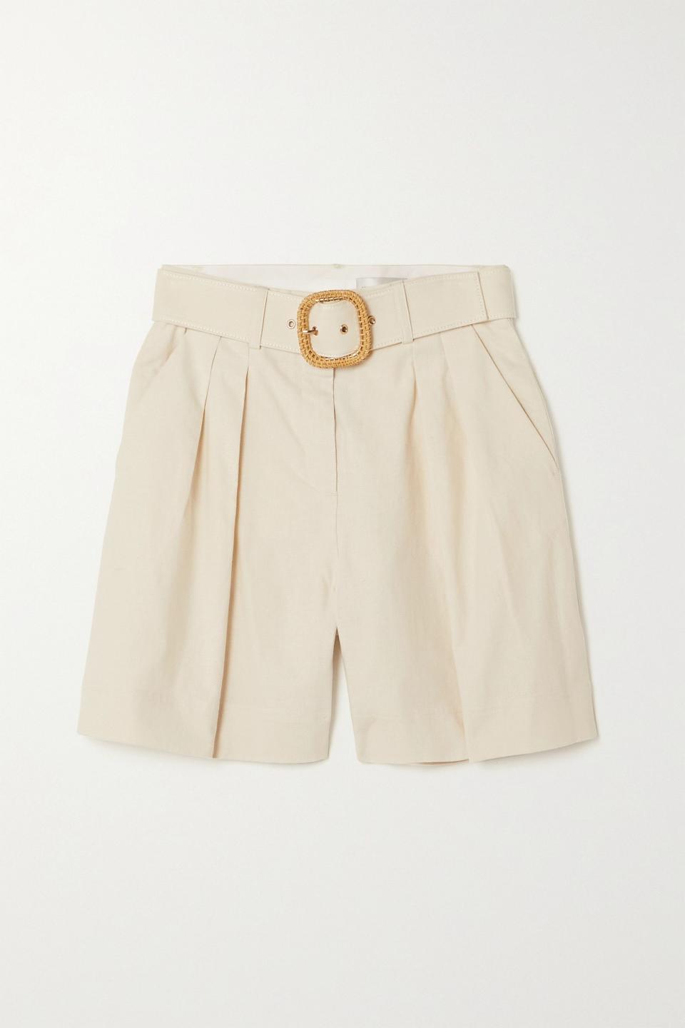 6) Verano belted cotton-blend shorts