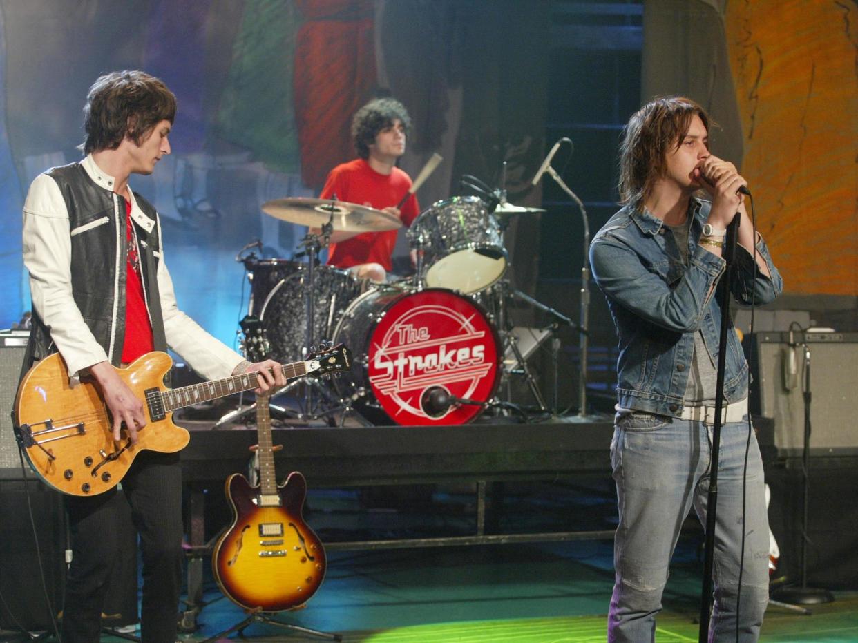 The Strokes performing on 'The Tonight Show with Jay Leno' in 2002: Getty Images