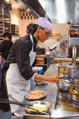 <p>Barbara Nitke/NBCU Photo Bank/NBCUniversal via Getty</p> Carla Hall placed fifth on Top Chef: All Stars, here in 2010: “It’s not about winning. It’s about understanding yourself and challenging yourself.”