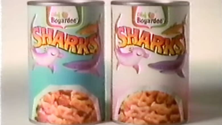 Chef Boyardee Sharks pasta cans