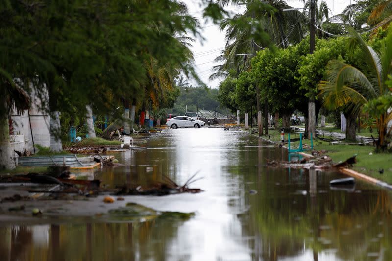 Hurricane Roslyn damage in Mexico