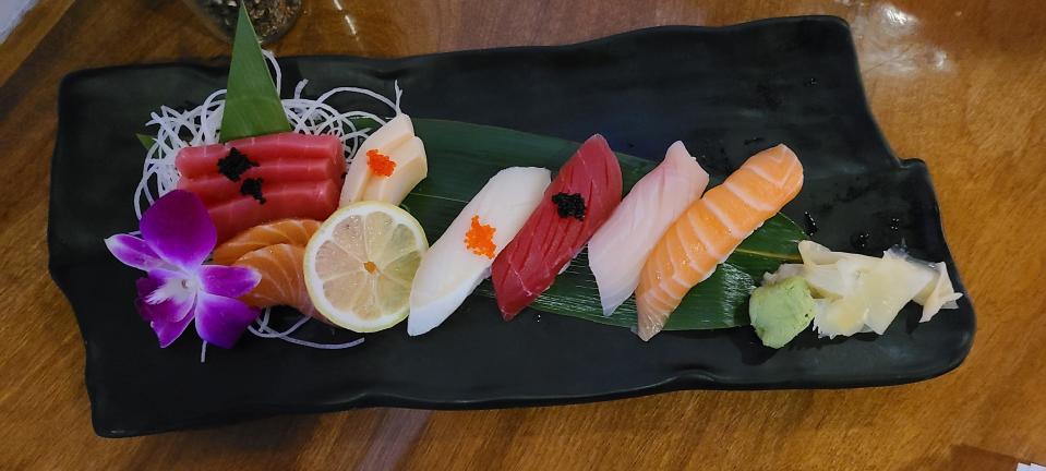 Tads of tobiko add pops of crunch to Stix's toothsome sashimi and sushi, $16.