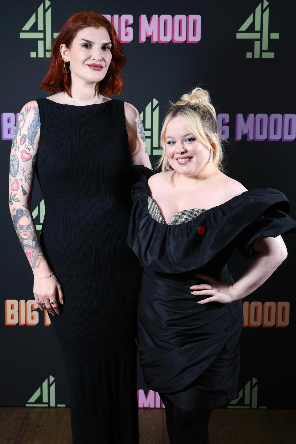 Camilla Whitehill and Nicola Coughlan at a screening of Big Mood on March 13, 2024, in London.