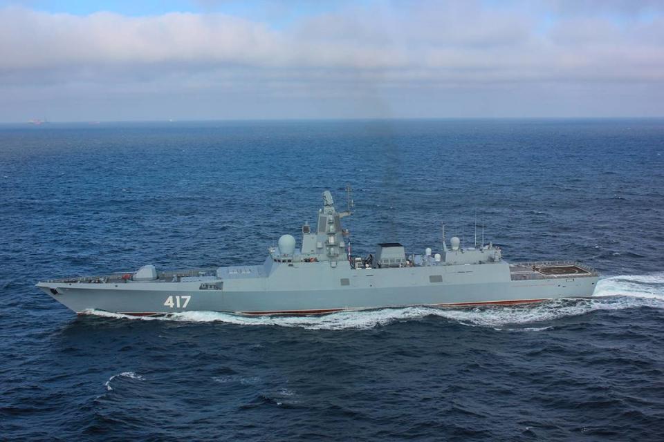 Fragata de la marina rusa Almirante Gorshkov. Crédito: Marina rusa