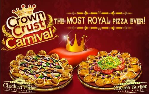 Pizza Hut has created all sorts of bizarre combinations but the <a href="http://www.huffingtonpost.com/2012/04/24/pizza-hut-middle-east-crown-crust-carnival_n_1448413.html" target="_blank">Crown Crust Pizza</a>, which features hamburgers inside the crust, probably takes the cake.