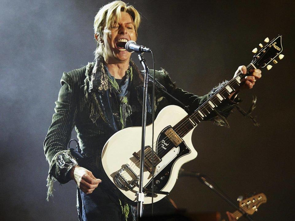 David Bowie performs at Isle of Wight Festival in 2004 (Getty)