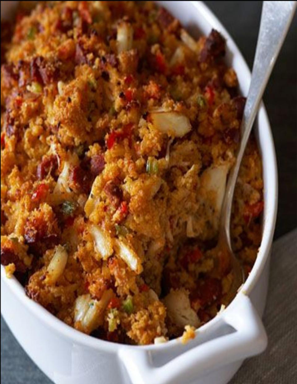 Chesapeake Bay Sausage and Crab Stuffing