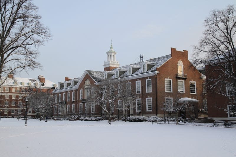 An engineering building at Johns Hopkins University.