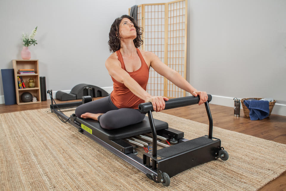 The Metro IQ reformer brings Pilates classes into the home. (Photo: Balanced Body) 