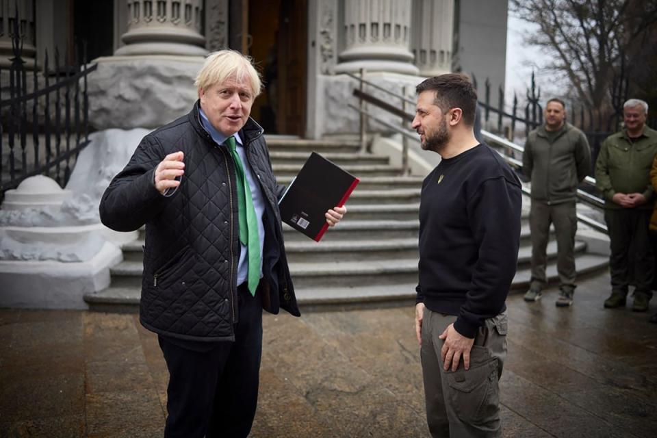 Boris Johnson last week visited Volodymyr Zelensky in Ukraine (Ukrainian Presidential Press Office)