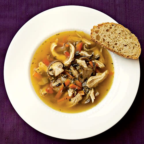 Wild Rice and Mushroom Soup with Chicken