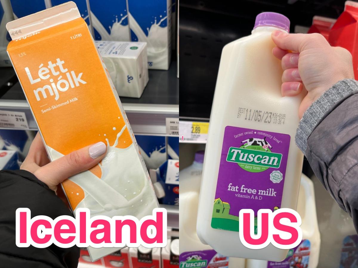 I compared grocery prices of 7 items in America and Iceland, and I