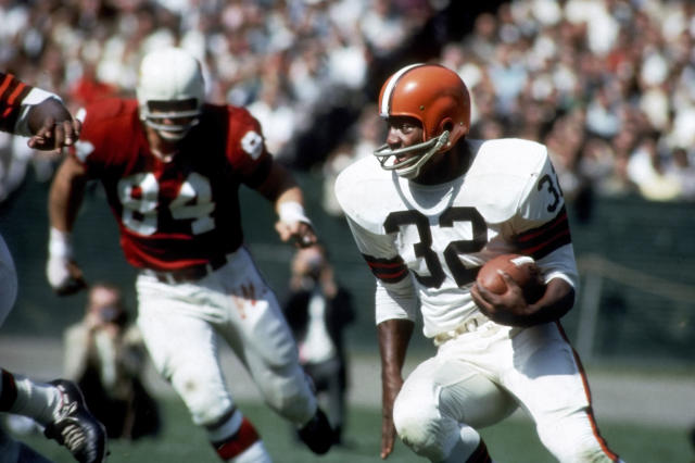 Who were the 5 players taken before Jim Brown in the 1957 NFL draft?