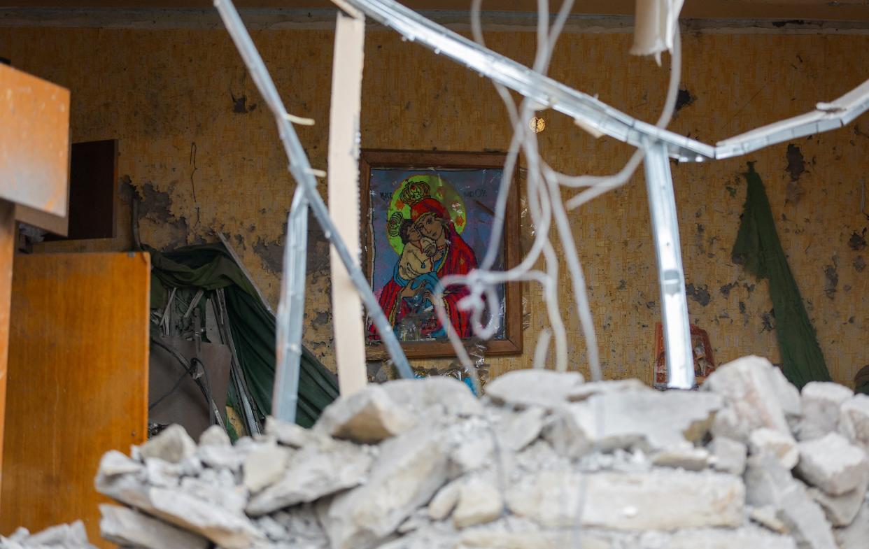A house destroyed in recent shelling (REUTERS)
