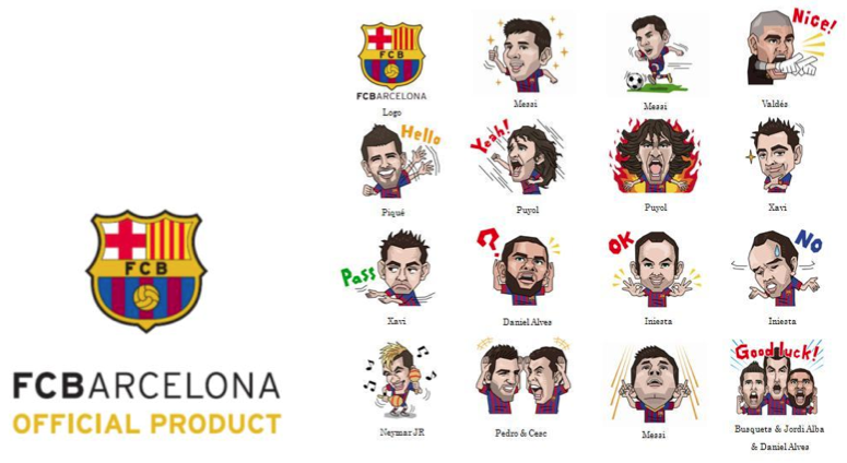 barcelona line stickers