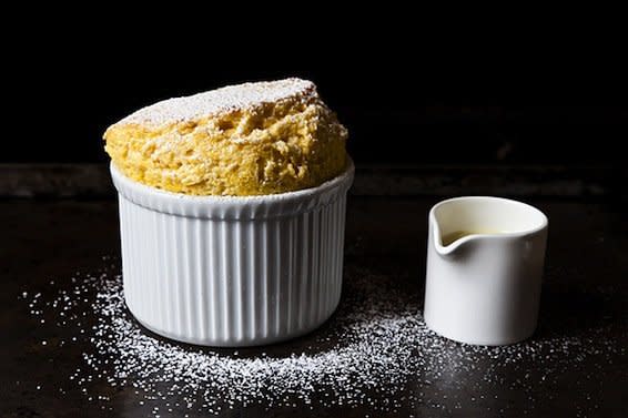 <strong>Get the <a href="http://food52.com/recipes/17397-mango-souffles-with-coconut-lime-creme-anglaise" target="_blank">Mango Soufflés with Coconut-Lime Crème Anglaise</a> recipe by Oui, Chef via Food52</strong>