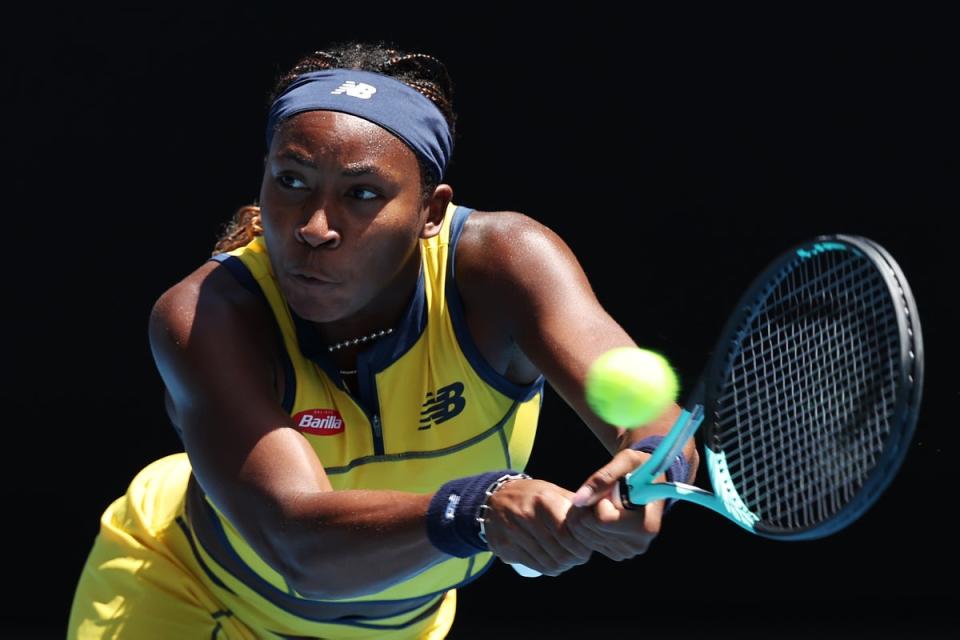 Coco Gauff opened her Australian Open campaign with a straight-sets win (Getty Images)