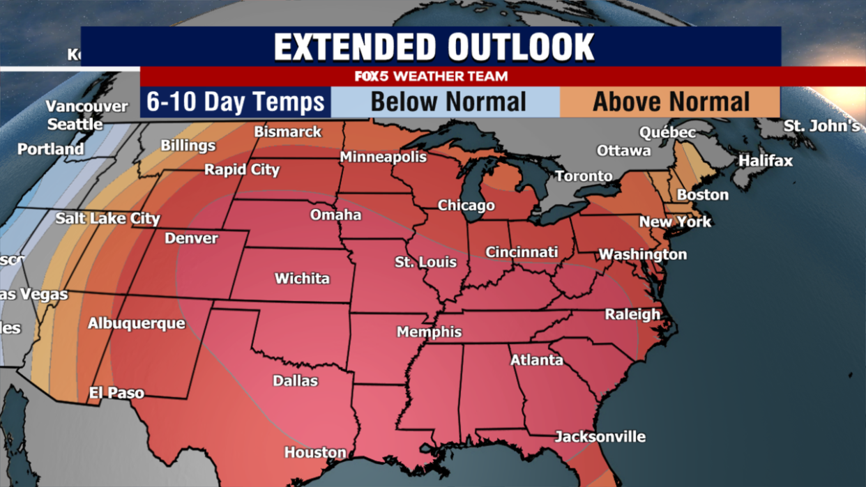 <div>DC weather: Temperatures could reach 90 degrees with threat of thunderstorms next week</div>