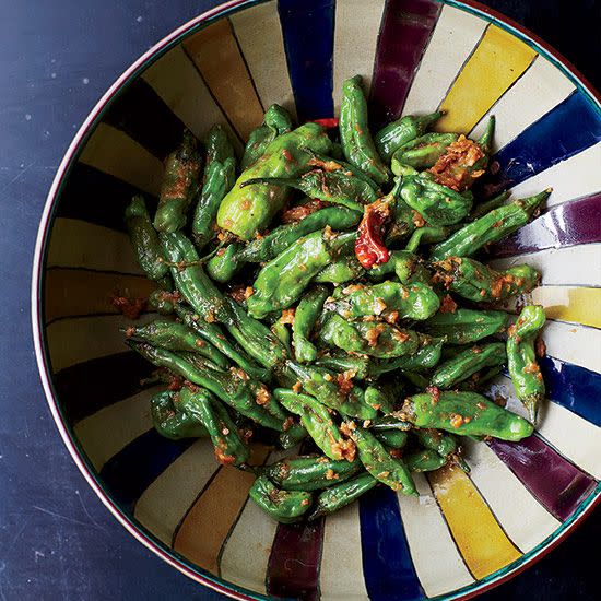 Blistered Shishito Peppers with Miso