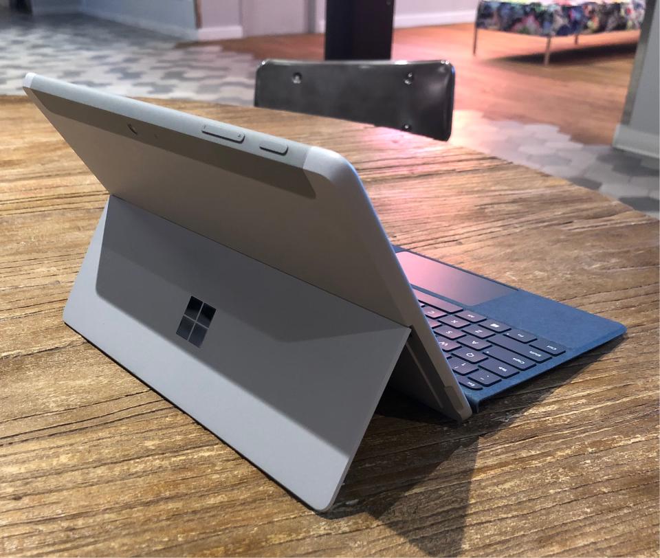 The Surface Go is a a much smaller version of the standard Surface Pro.