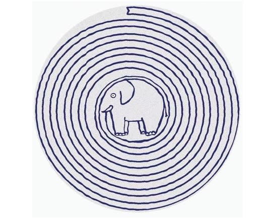 【樂淘淘】大象造型圓形地毯 ，原創大象造型童心十足，原價2509元，特價1757元。（圖取自Yahoo奇摩超級商城）