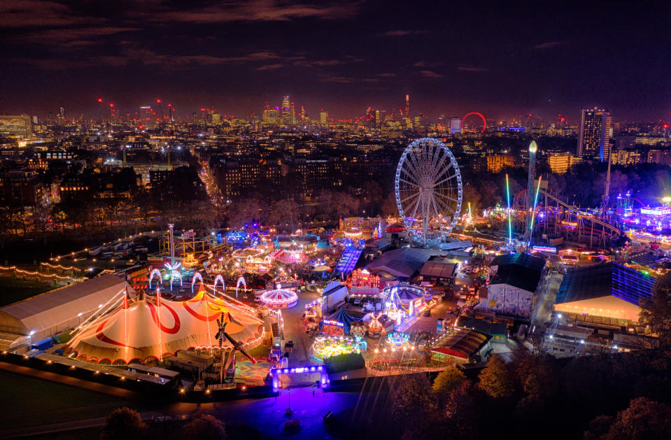 The Winter Wonderland fair in Hyde Park marks the start of the Christmas season in central London.