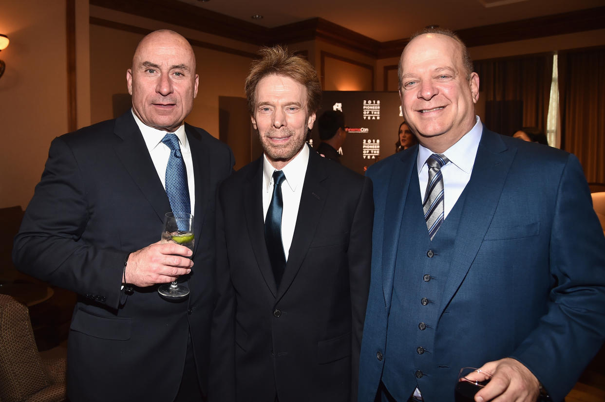 (L-R) Jim Orr, Jerry Bruckheimer and Erik Lomis in 2018