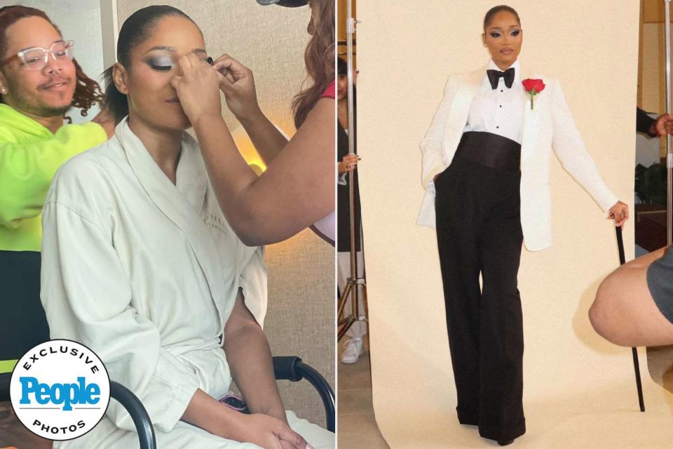 <p>Kenya Rucker</p> Keke Palmer getting ready for the NAACP Image Awards