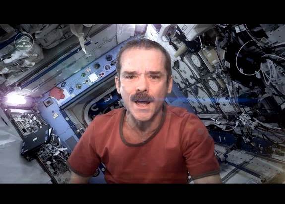 As a final farewell to his life on board the International Space Station, Canadian Space Agency astronaut Chris Hadfield covered David Bowie's "Space Oddity" from oribit.