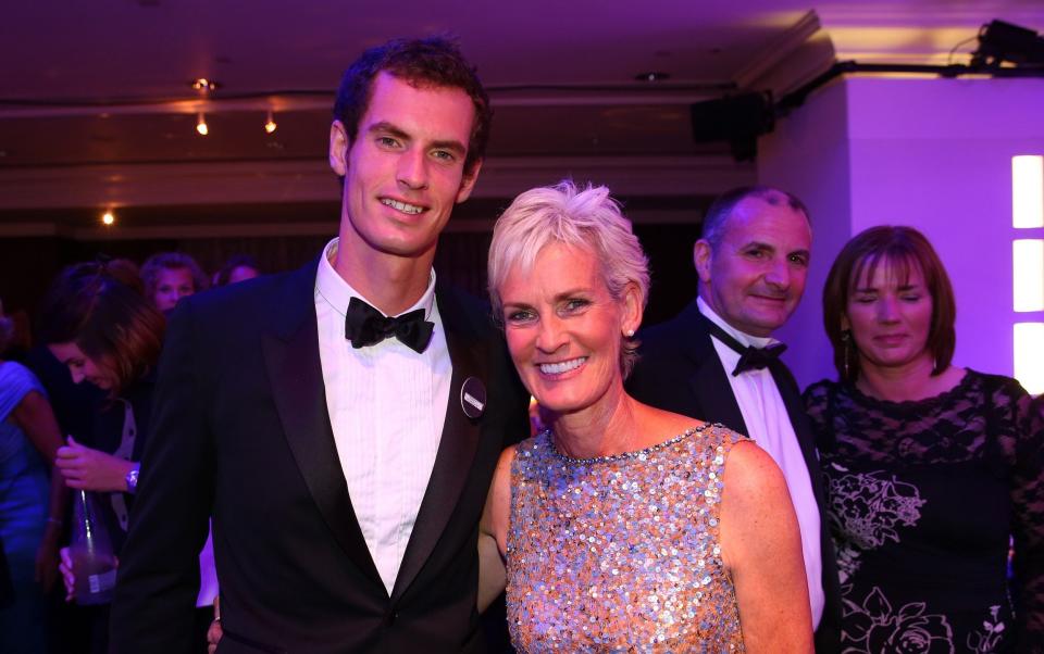 Andy Murray posing with his mum Judy Murray during the Wimbledon Championships 2013 Winners Ball at InterContinental Park Lane Hotel in 2013 - Julian Finney/Getty Images