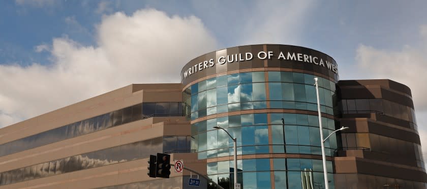 LOS ANGELES, CA - MARCH 28, 2019 Building at 7000 West 3rd Street in the Fairfax area of Los Angeles where the Writers Guild of America West is located on March 28, 2019. There is a dispute between the Writers Guild of America and the Assn. of Talent Agents. (Al Seib / Los Angeles Times)